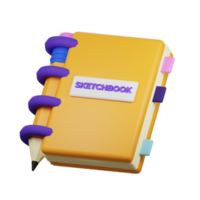 3D Icon sketchbook png