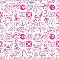 Old school seamless pattern in rockabilly style. vector