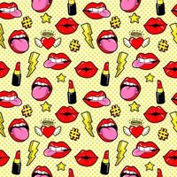 Seamless pattern with fashion patches. vector