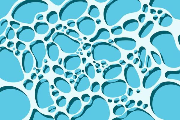 Shining blue water ripple pool abstract vector background. Vector ocean water texture