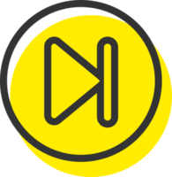 siguiente icono para la interfaz del botón del reproductor multimedia. símbolo de navegación del reproductor de video y audio en estilo de diseño de línea. png