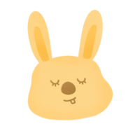 lapin mignon, conception de lapin dessiné à la main, élément de lapin png