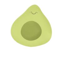 Hand drawn avocado for decorative png