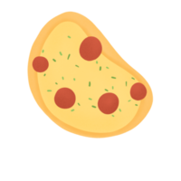 comida dibujada a mano, pizza para decoración. png