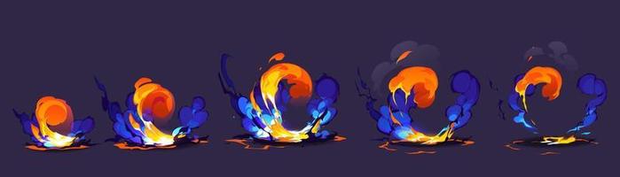 Magic explosion animation effect vector