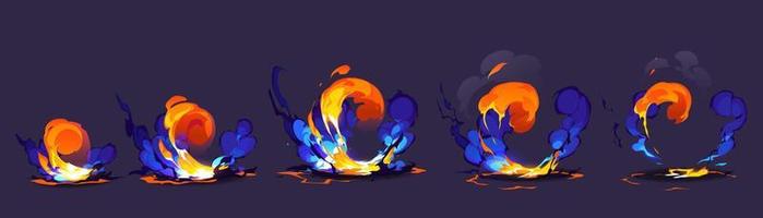 Magic explosion animation effect vector