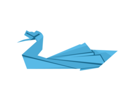 diseño de arte de origami - cisne png