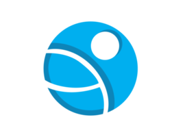 blaues abstraktes Kreis-Logo-Symbol png