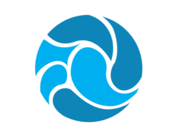 Blue abstract circle Logo Icon png