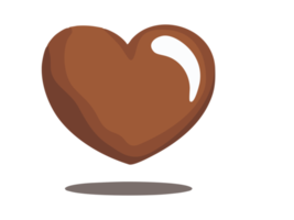 floating brown love for valentine design png