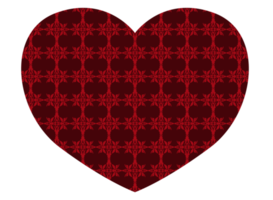 röd valentine kärlek med prydnad mönster png