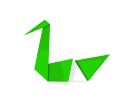 design de arte de origami - pássaro png