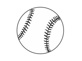 Sport ball - baseball line art PNG