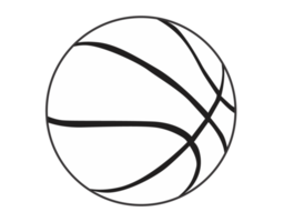 pelota deportiva - arte de línea de baloncesto png