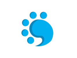 blauw poot logo icoon png