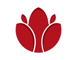 icono de logotipo de flor roja png