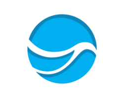 blaues abstraktes Kreis-Logo-Symbol png