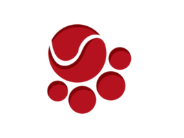 ícone do logotipo da pata vermelha png
