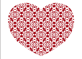 amour saint valentin rouge avec motif d'ornement png