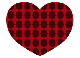 red valentine love with ornament pattern png