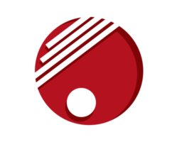 rosso astratto cerchio logo icona png