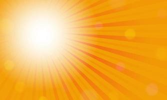 fondo abstracto rayos soleados. diseño abstracto de rayos de sol. sol naciente vintage o rayo de sol, explosión de sol retro. luz soleada rayos de sol naranja. resplandor solar naranja. fondo de rayos de sol - eps 10 vector