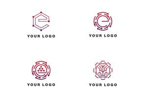 Crypto coin logo design template vector