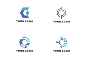 Crypto coin logo design template vector