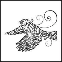 Vector illustration decorative Sparrow on white background