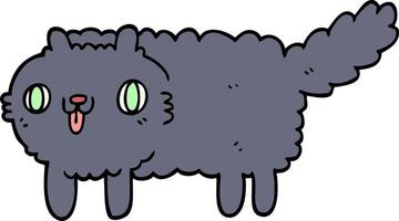 doodle character cartoon cat vector