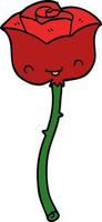 doodle character cartoon rose vector