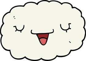 doodle character cartoon cloud vector
