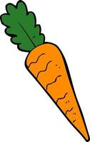 doodle cartoon carrot vector