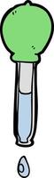 doodle cartoon pipette vector