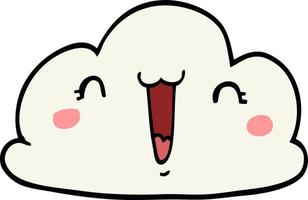 doodle character cartoon cloud vector