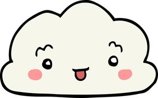 doodle character cartoon cloud vector