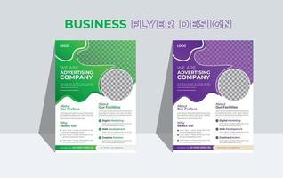 Modern Corporate Business Flyer and Brochure Cover Layout Design Template. vector