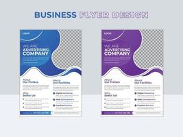 Corporate business flyer layout design template Free Vector