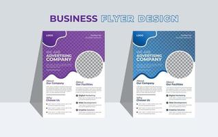 Modern Corporate Business Flyer and Brochure Cover Layout Design Template. vector