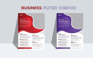 Modern Corporate Business Flyer and Brochure Cover Layout Design Template. vector