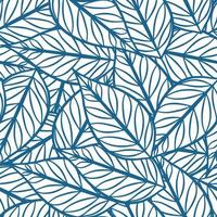 Blue Botanical Abstract Foliage Pattern vector