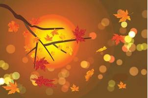 autumn realistic background theme vector