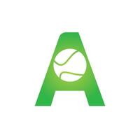 Letter A tennis vector logo design. Vector design template elements for your sport team or corporate identity.