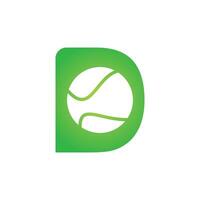 Letter D tennis vector logo design. Vector design template elements for your sport team or corporate identity.