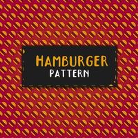 patrón de fondo aislado de icono de comida rápida de hamburguesa vector