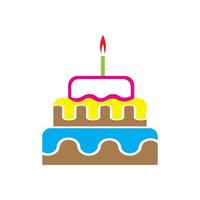 birthday cake icon vector design template