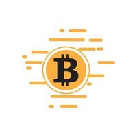 diseño de ilustración de vector de icono de bitcoin