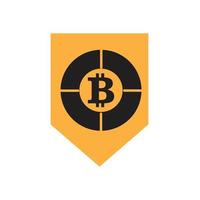 diseño de ilustración de vector de icono de bitcoin