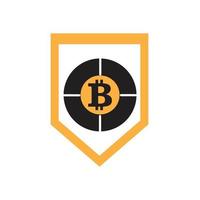 diseño de ilustración de vector de icono de bitcoin