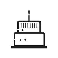 birthday cake icon vector design template